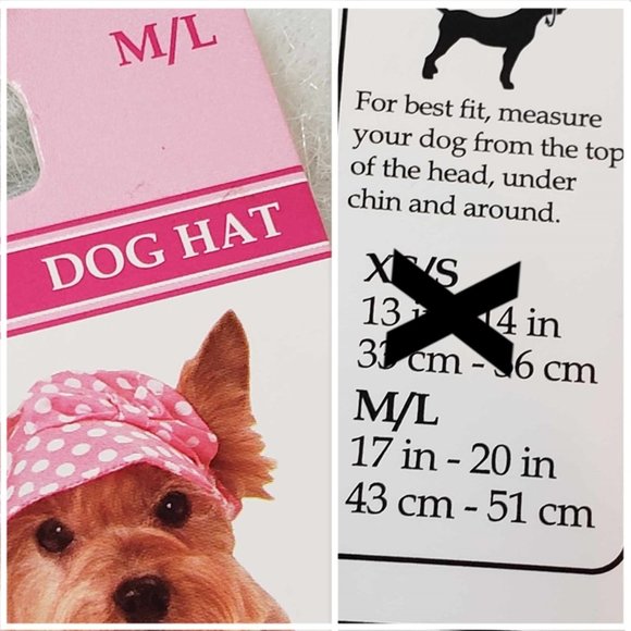 Smoochie Pooch B&W Gingham Ruffled Dog Dress Large & Pink White Polkadot Hat M/L - Picture 16 of 16